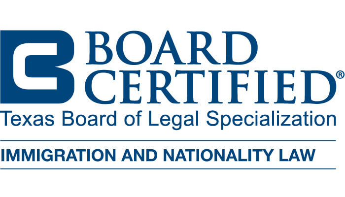 Logo Of Board Certified Texas Board Of Legal Specialization By Immigration And Nationality Law